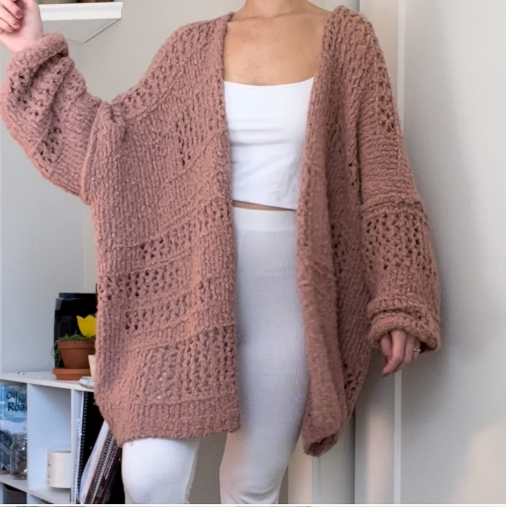 Free People * Morning Cardigan Long - Picture 8 of 15